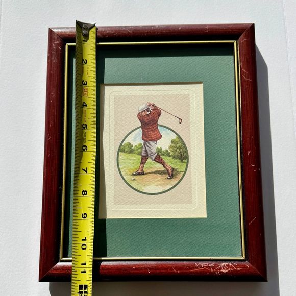 Vintage Italian Laura Rigo Golf Print 1994 - Framed - Picture 2 of 5